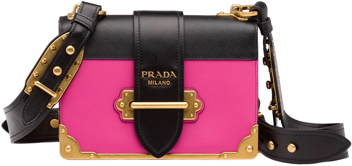 Prada Cahier Crystal Chain Red in Calfskin with Silver-tone - US