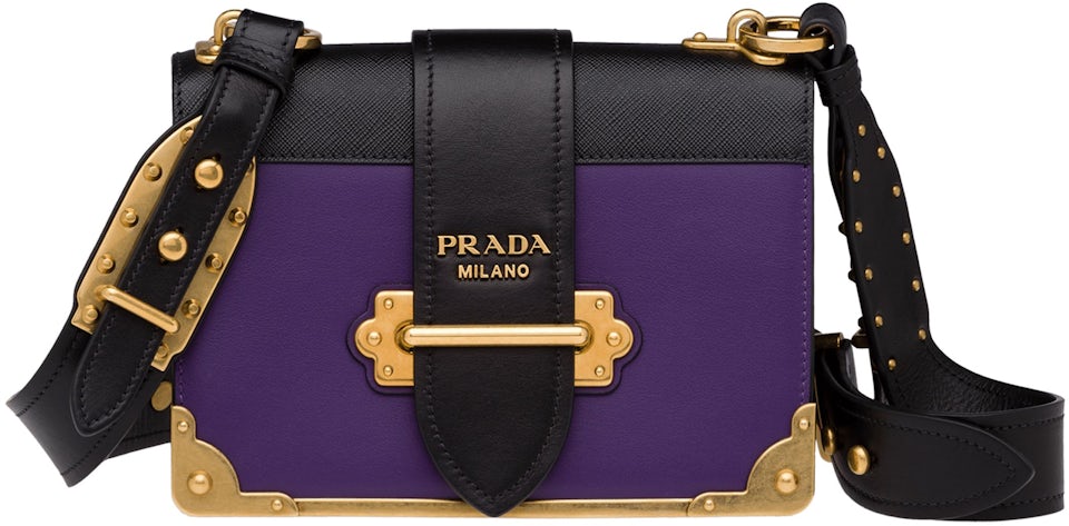 Prada Cahier Purple in Calfskin with Gold-tone - US