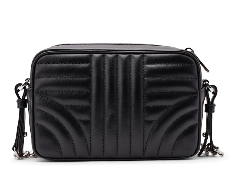 Prada Camera Shoulder Quilted Leather Black in Leather with Silver