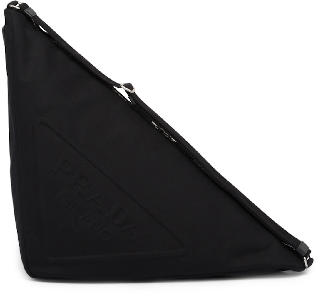 Prada - Triangle canvas messenger bag black - The Corner