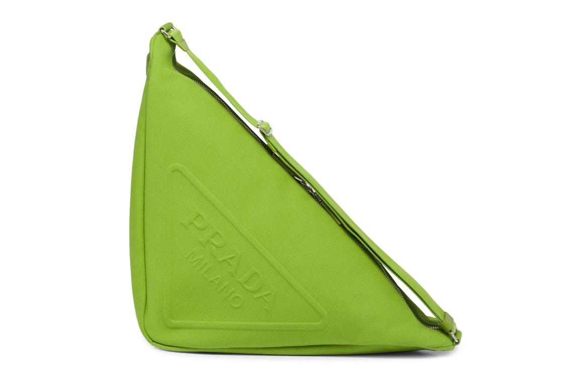 Pre-owned Prada Canvas Triangle Bag Fern Green