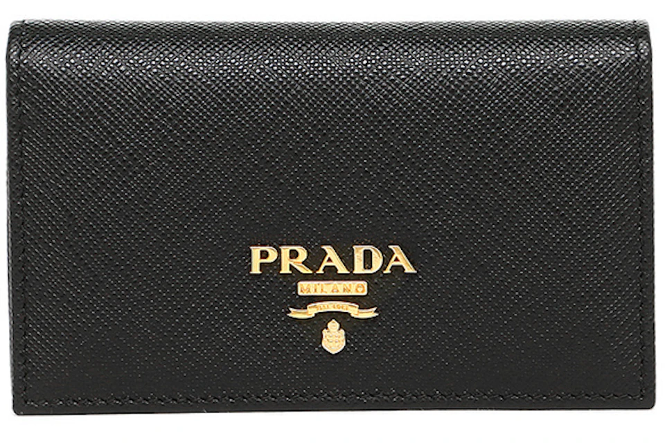 Prada Card Case Saffiano Leather Nero