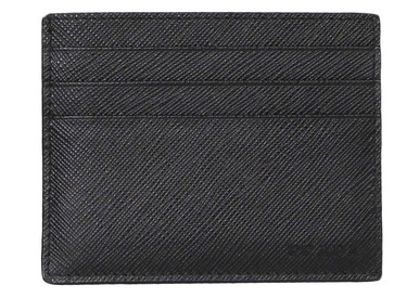 Prada Card Case Saffiano Leather Nero in Saffiano Leather with 