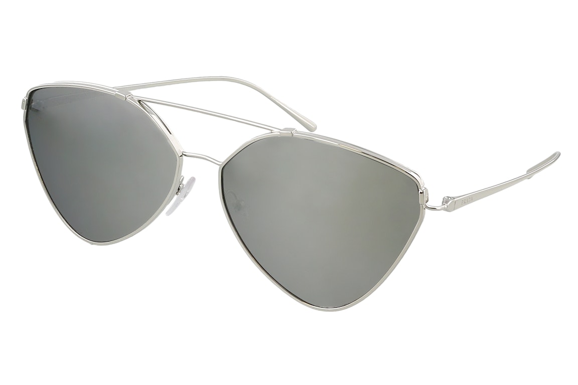 Pre-owned Prada Cateye Sunglasses Silver (0pr 51us 1bc097)