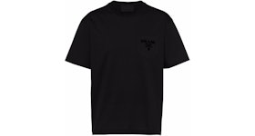 Prada Chenille Logo Patch T-shirt Black