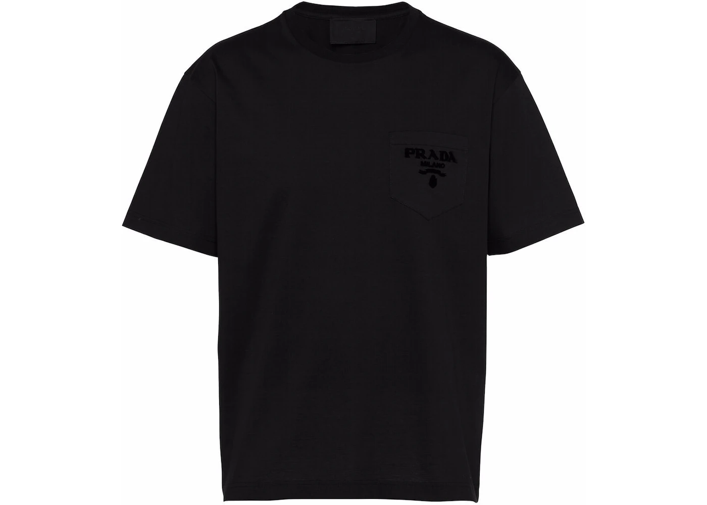 Prada Chenille Logo Patch T-shirt Black Men's - SS22 - US