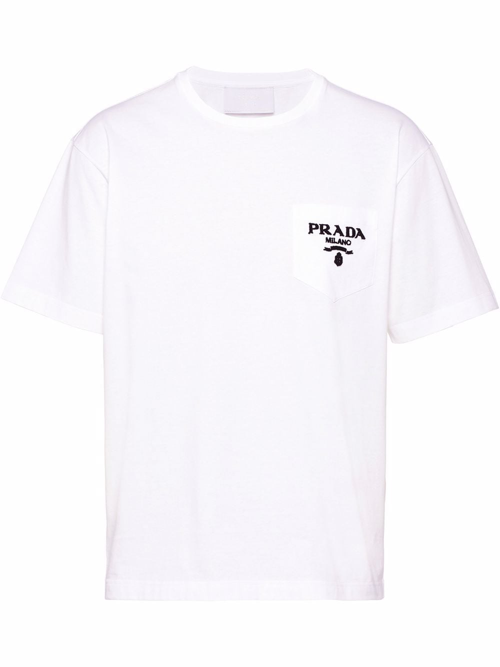 Prada Chenille Logo Patch T-shirt White Men's - SS22 - US