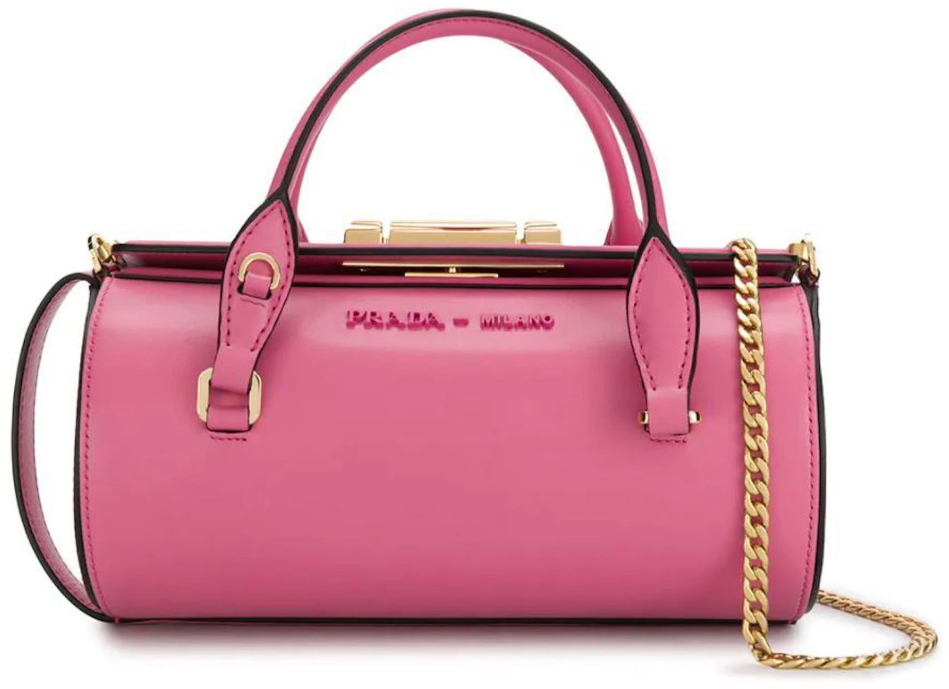 Prada City Calf Tote Pink in Leather with Gold-tone - US