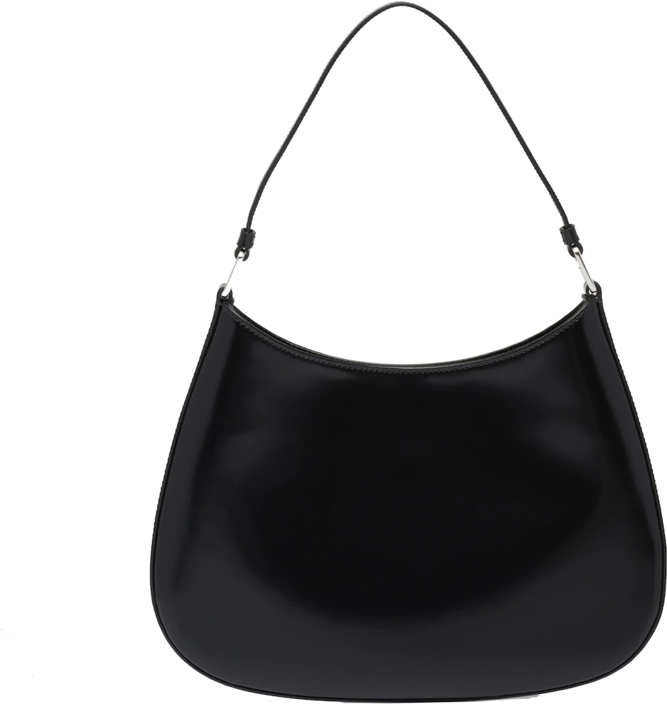 Prada Cleo Shoulder Bag Brushed Leather Black in Brushed Leather with ...