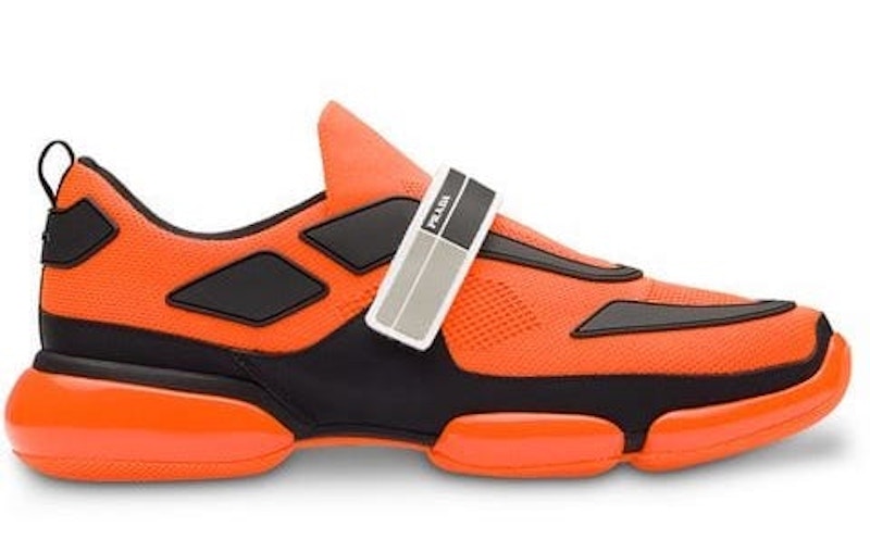 orange prada sneaker