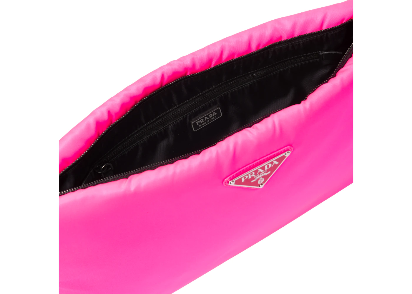 Prada large padded nylon clutch hot sale