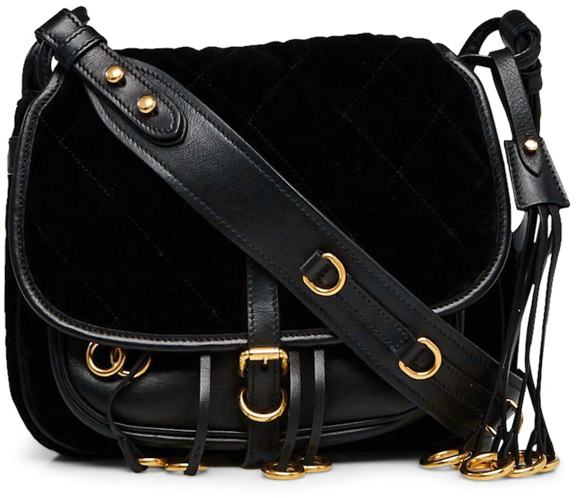 Prada Vitello Trimmed tessuto Crossbody Bag - Black Crossbody Bags, Handbags  - PRA860462
