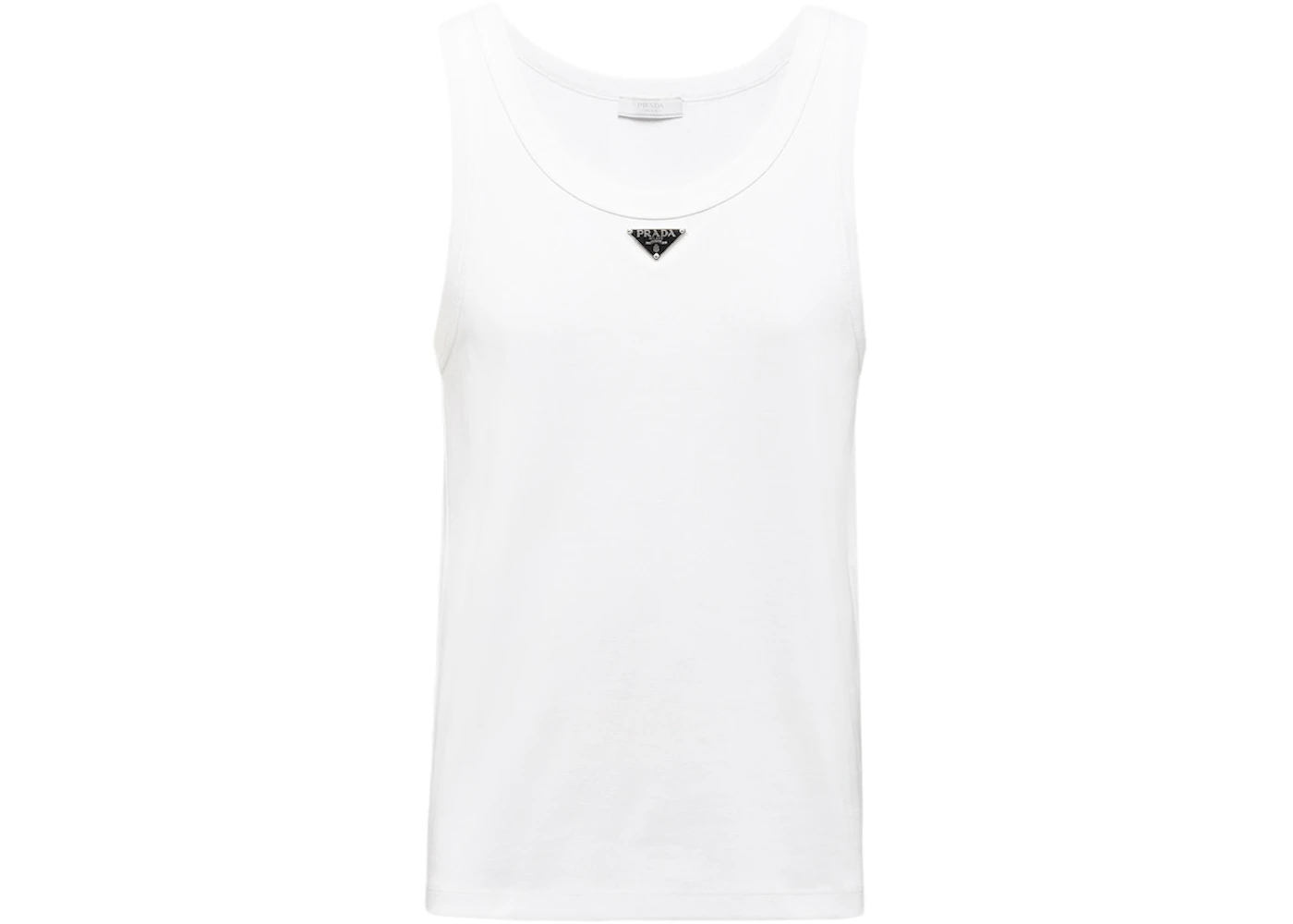 Prada Cotton Tank Top White Men's FW22 US1