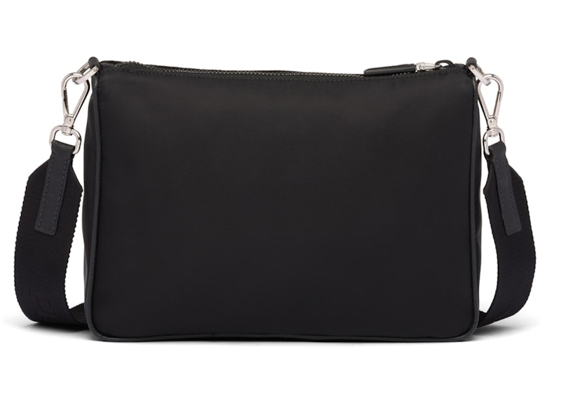 Prada Crossbody Bag Nylon Black in Nylon with Silver tone GB