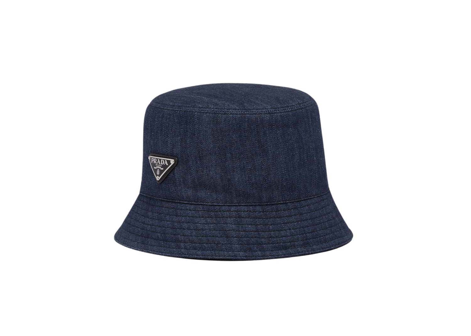 Prada Denim Bucket Hat Navy in Denim with Silver-tone - US