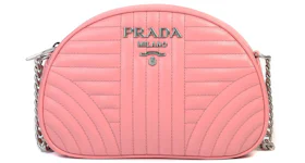 Prada Diagramme Wave Shoulder Bag Pink