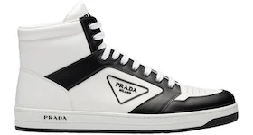 Prada District High White Black White Leather