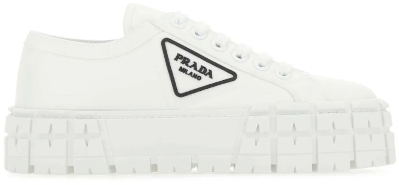 Prada Double Wheel Sneakers White Black (Women's) 1E260MF0503LFX-F0009