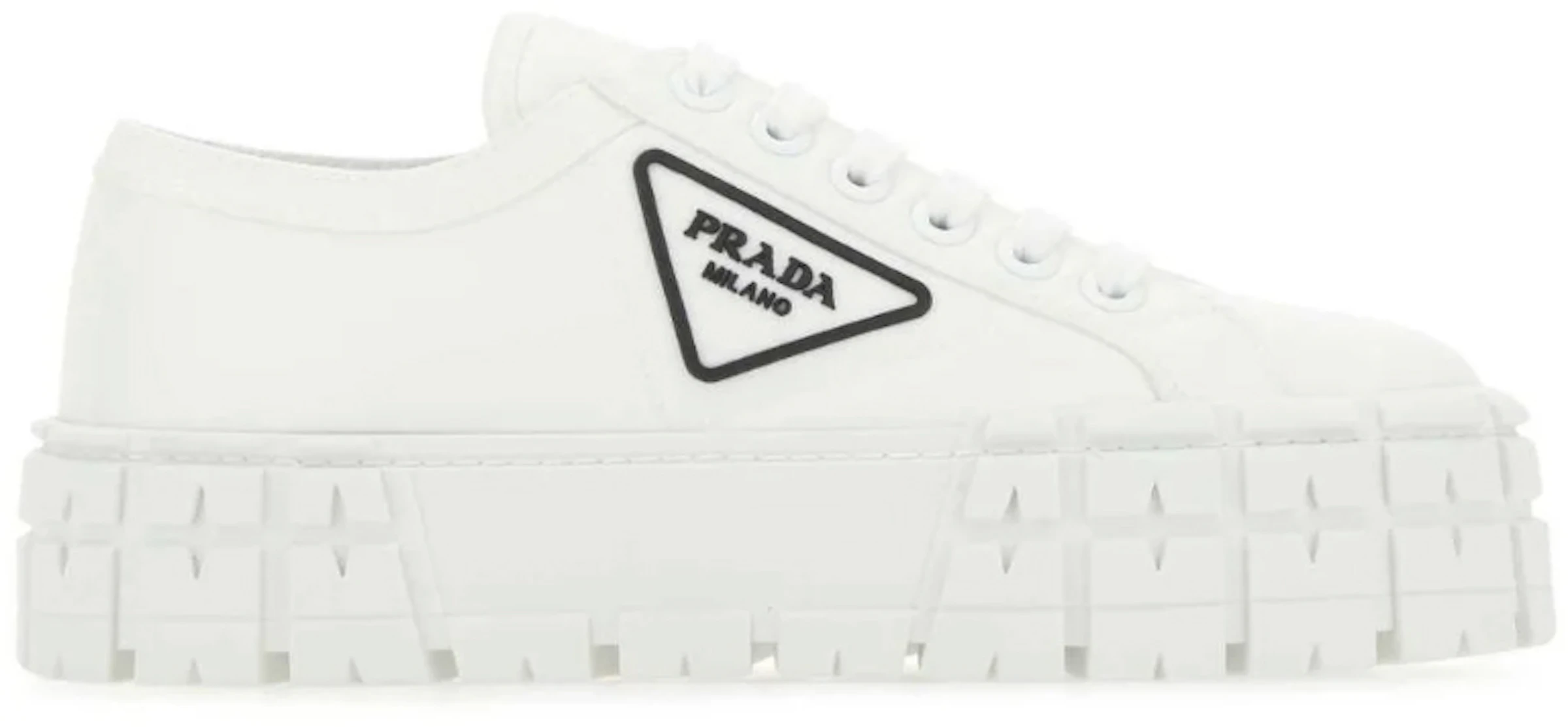 Prada Double Wheel Sneakers White Black (Women's) - 1E260MF0503LFX-F0009 -  US
