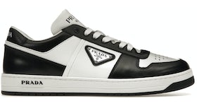 Prada Downtown Low Top Sneakers Leather White Black