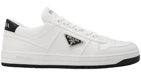 Prada Downtown Low Top Sneakers Leather White White Black (W)