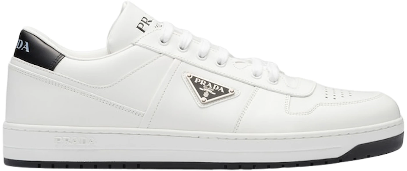 Prada Top Sneakers Leather White White Black Men's - 2EE364_3LJ6_F0964 - US