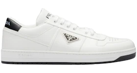 Prada Downtown Low Top Sneakers Leather White White Black