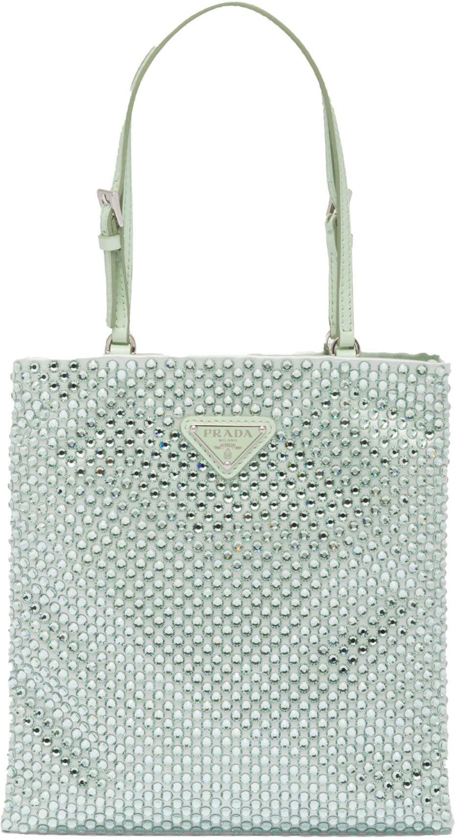 Prada Re-Edition 2005 Crystal-Embellished Satin Bag Silver in  Satin/Crystals with Silver-tone - US