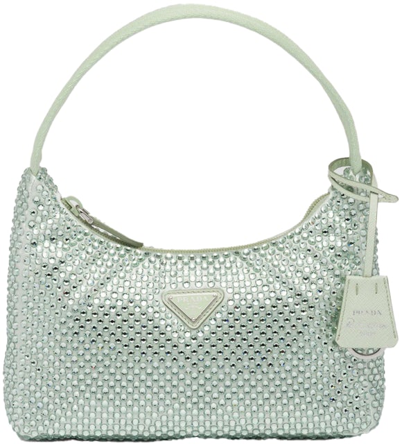 Crystal Embellished Satin Mini-pouch