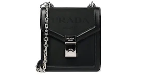 Prada Flap Lock Details Shoulder Bag Black