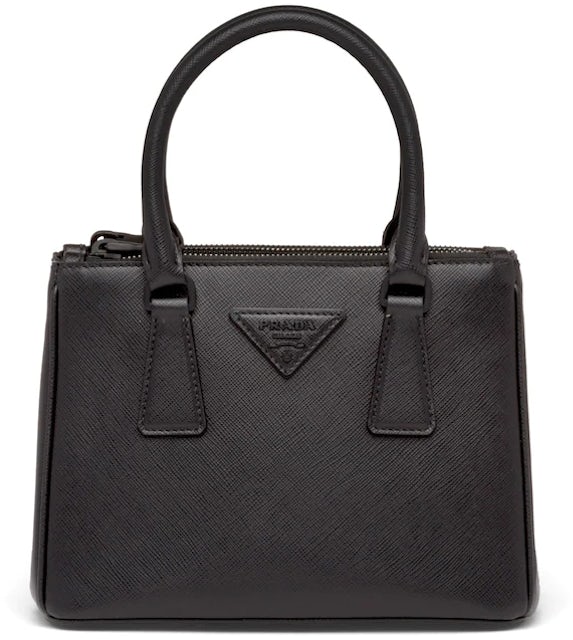 Prada Galleria Micro Bag Black/Black in Saffiano Leather with