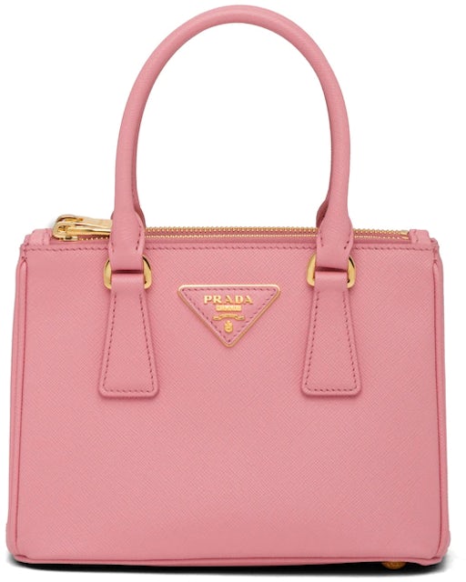 Small Prada Galleria Saffiano Leather Bag, Women, Alabaster Pink