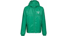 Prada Hooded Re-Nylon Windbreaker Jacket Green