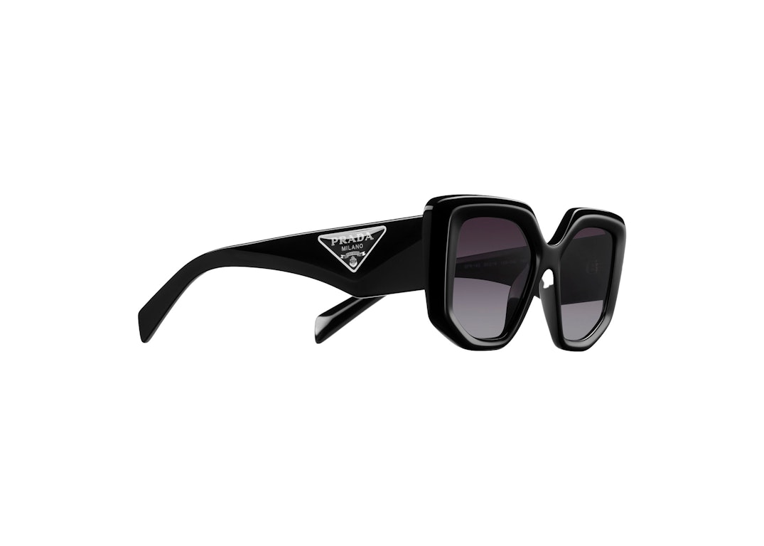 Pre-owned Prada Irregular Sunglasses Black (spr14z 1ab-09s)