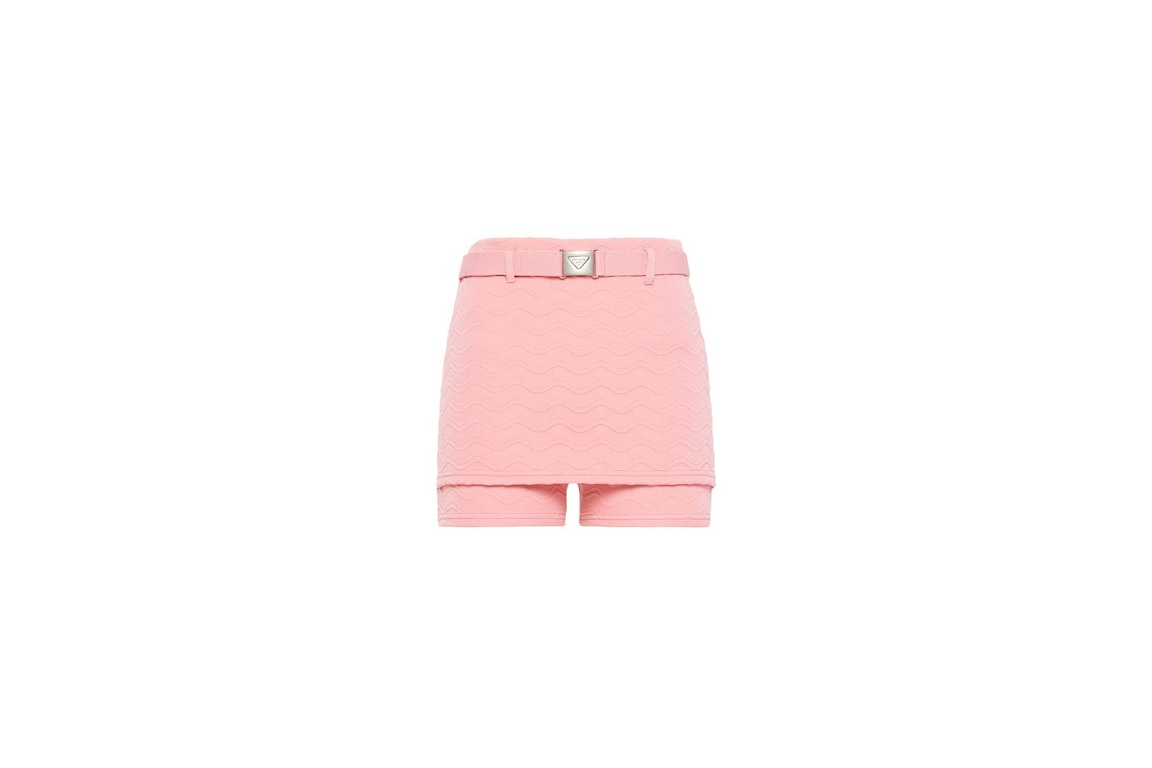 Pre-owned Prada Jacquard Shorts Pink