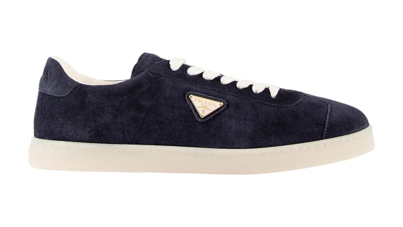 Pre-owned Prada Men's Lane Sneaker Sneakers In Mid Night Blue