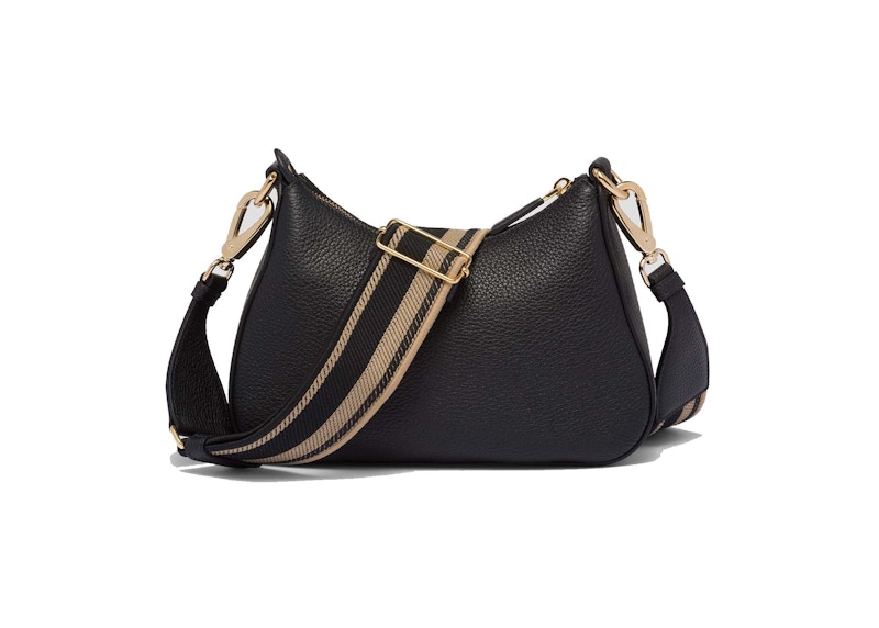 Prada Leather Shoulder Bag Gold tone Black in Leather with Gold