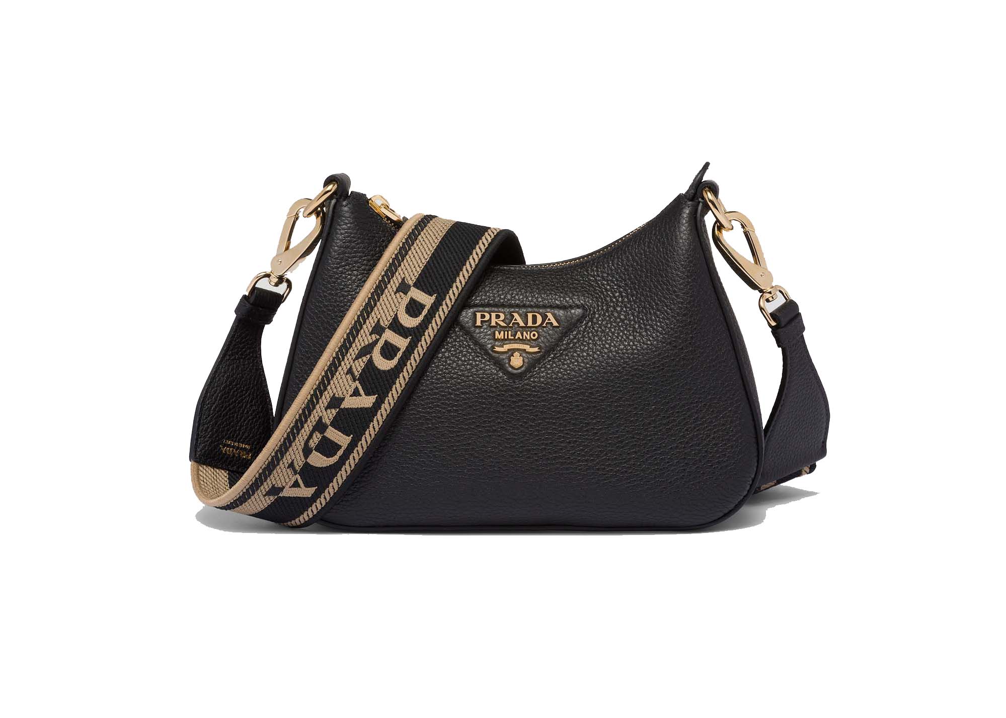 Prada - Prada System Black Leather Patchwork Shoulder Bag