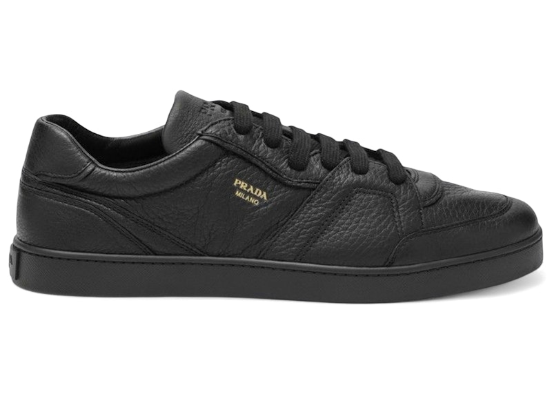 Men's Prada Leather Sneakers in Black