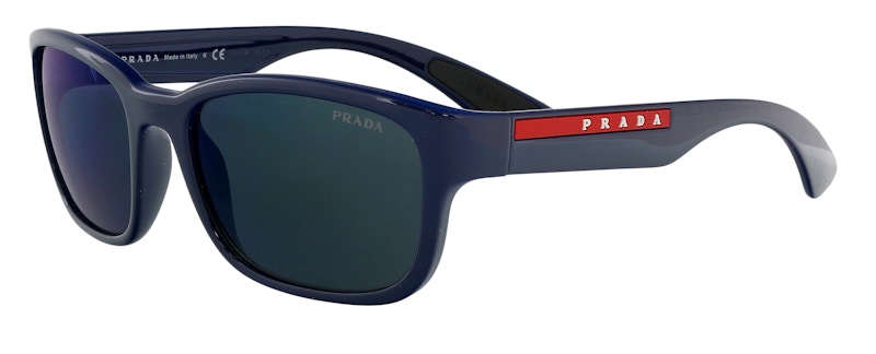 Prada Linea Rossa Rectangular Sunglasses Blue Dark Grey 0PS 05VS