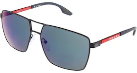 Prada Linea Rossa Square Sunglasses Blue Rubber (0PS 50WS)