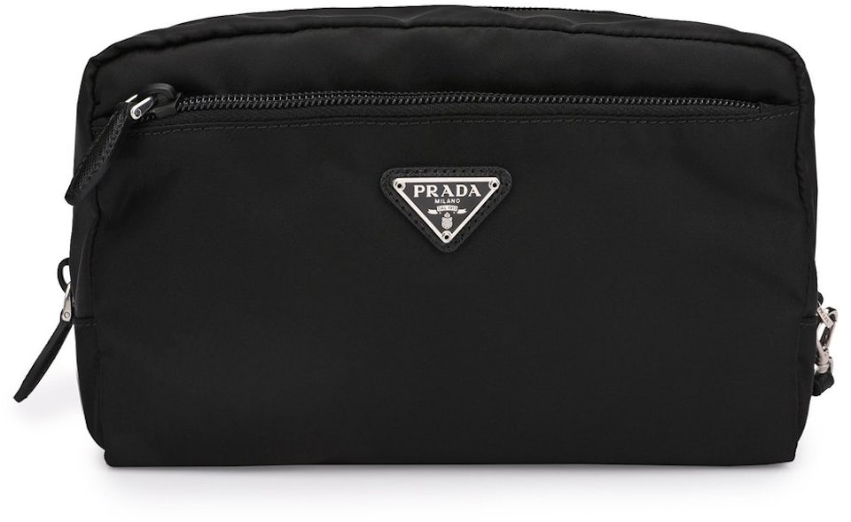 Prada Logo-Plaque Shoulder Bag - Black for Men