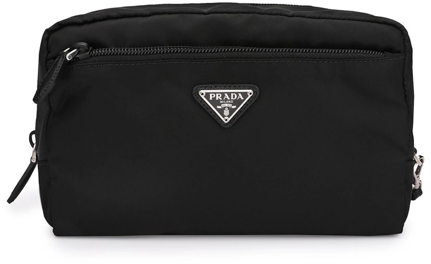 PRADA-Nylon-Leather-Quilting-Pouch-Clutch-Bag-Gray-1NE005 – dct-ep_vintage  luxury Store