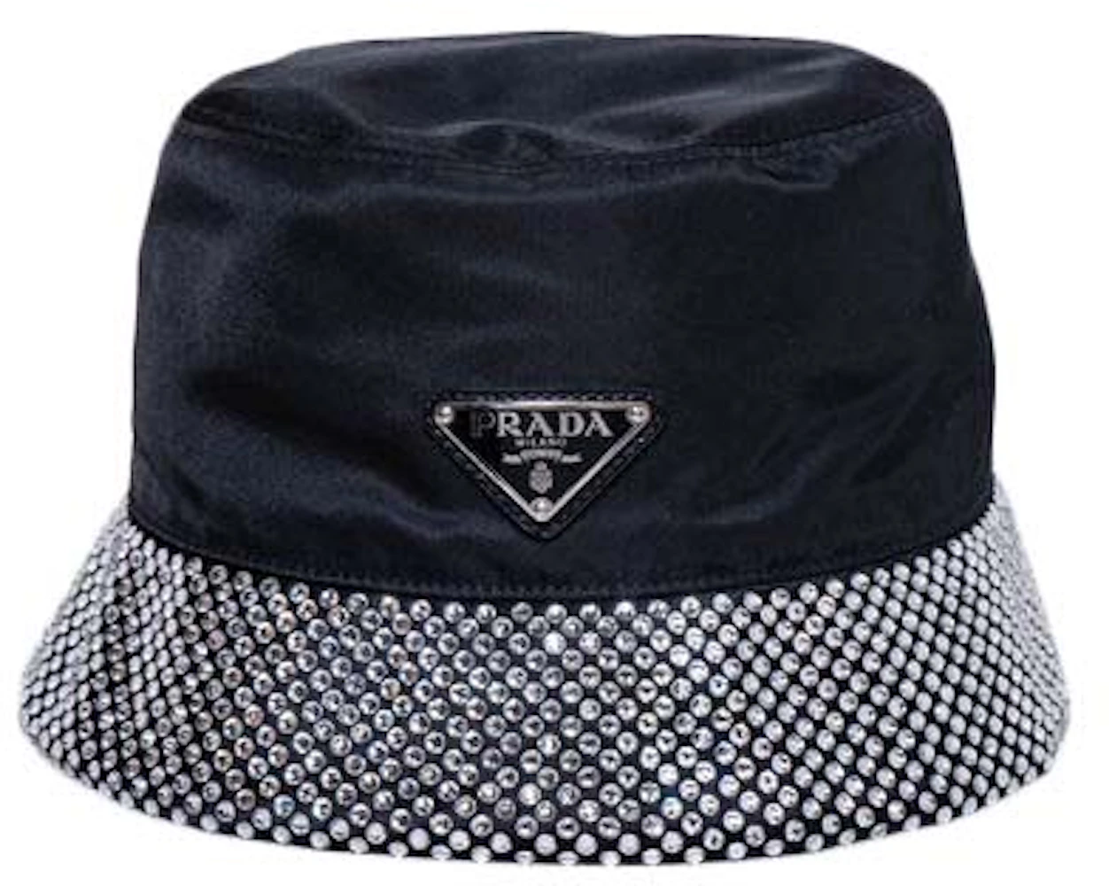 Prada Logo Plaque Embellished Bucket Hat Black Men's - PFW23 - US