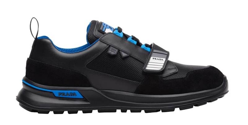 black and blue prada sneakers