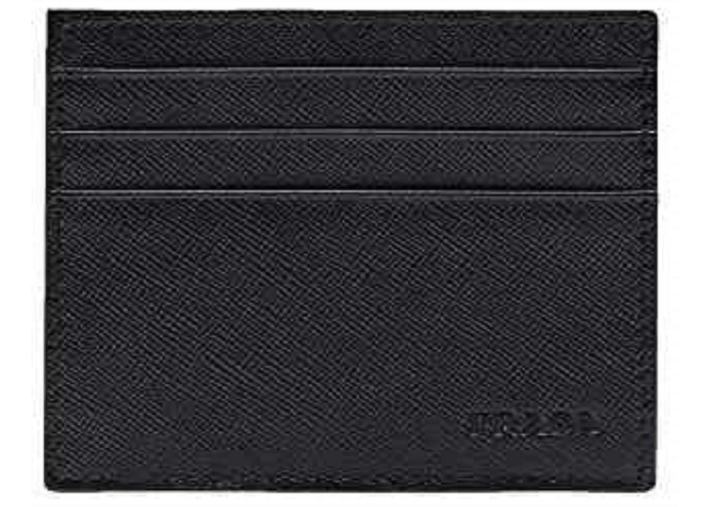 Prada Mercuio Card Holder Saffiano Black in Leather - US