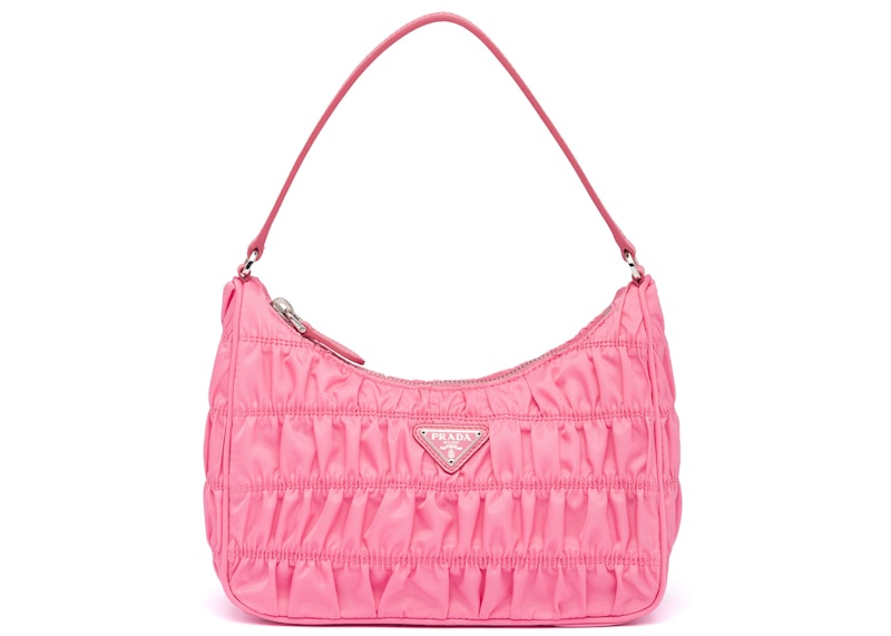 prada nylon bag pink