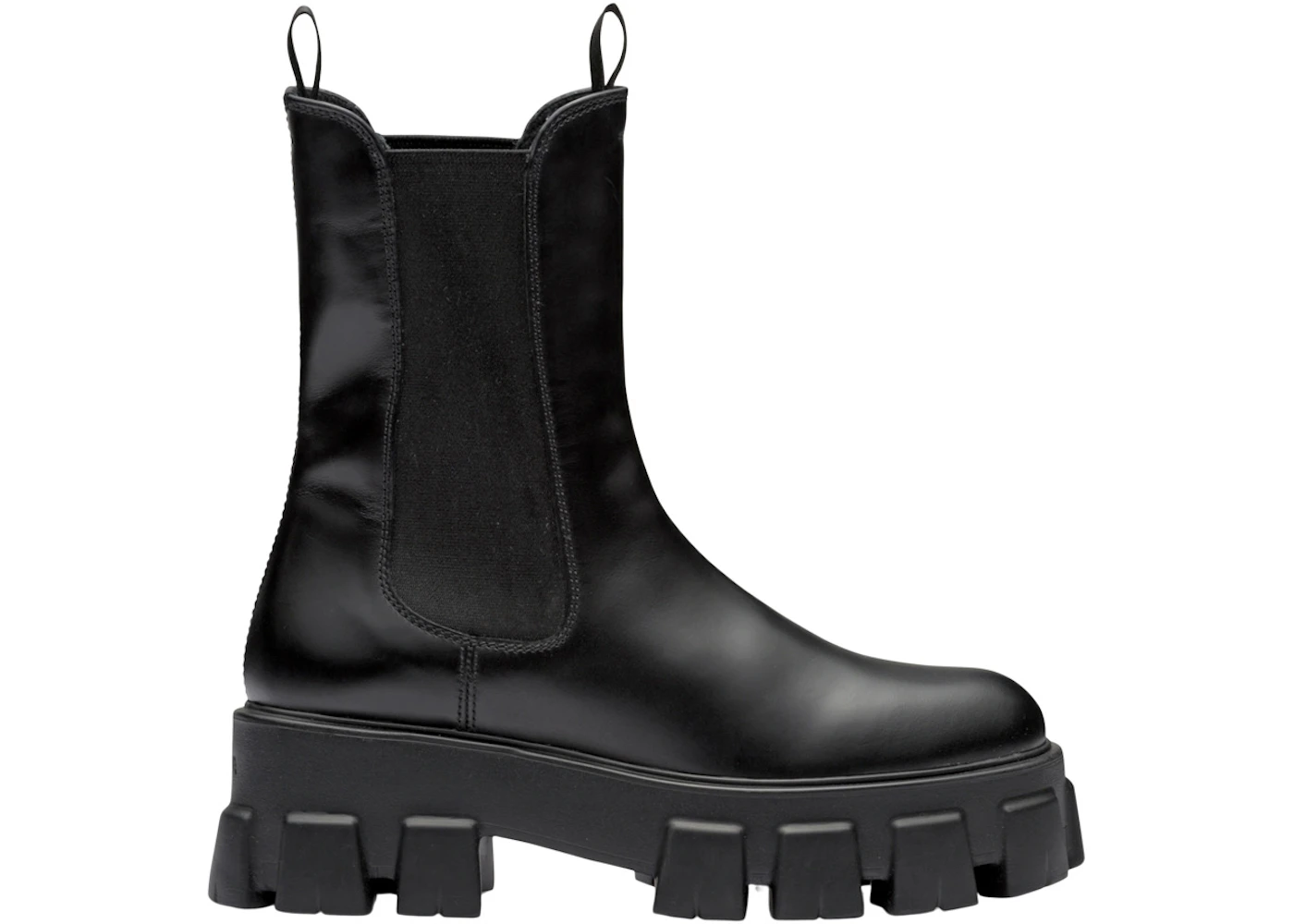 Prada Monolith 55mm Ankle Boot Black Brushed Leather - 1U749M_B4L_F0002 ...