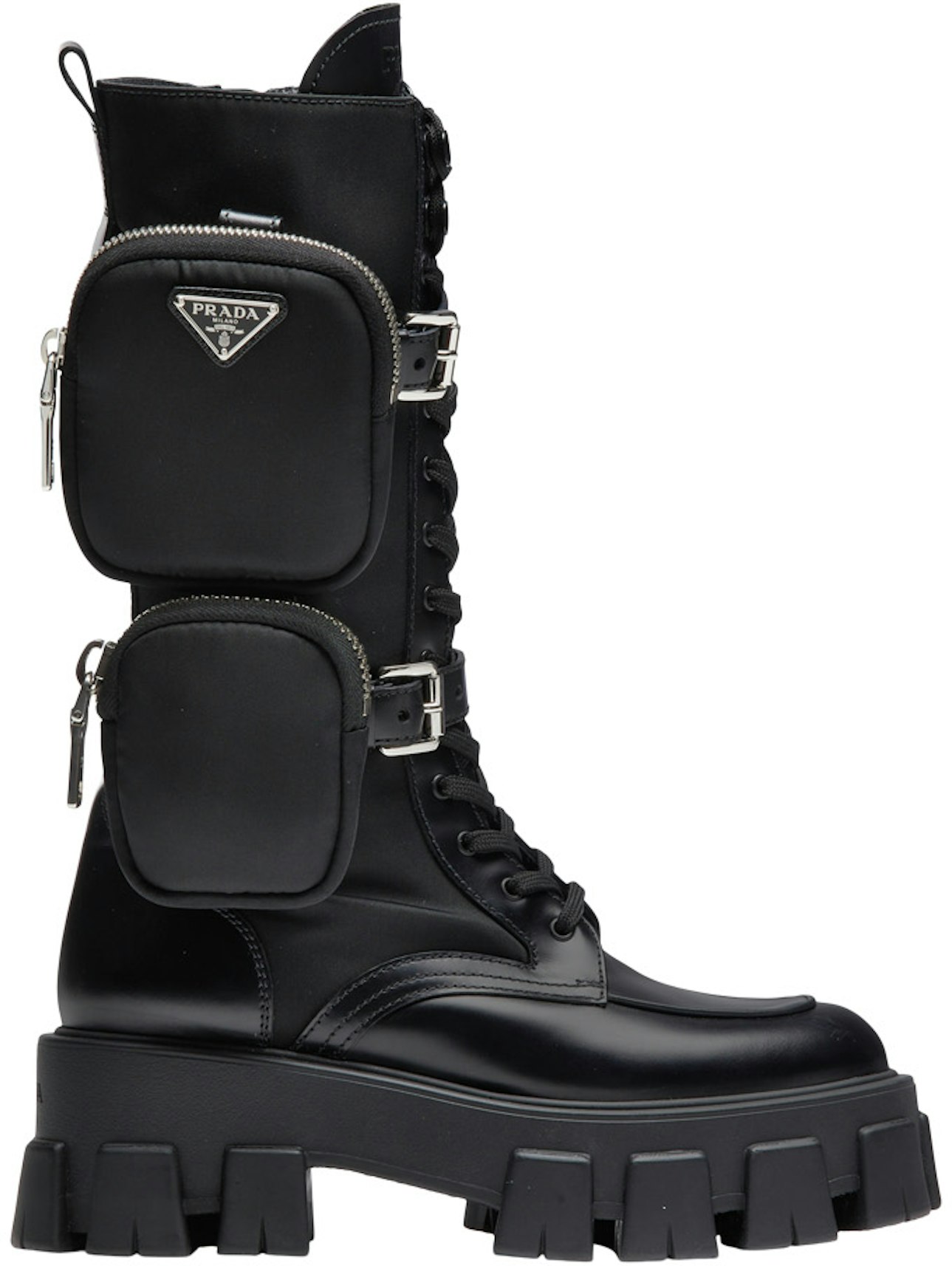 Zwakheid Materialisme dienen Prada Monolith 55mm Pouch Tall Boots Black Leather -  1W257M_3LJS_F0002_F_B055 - US