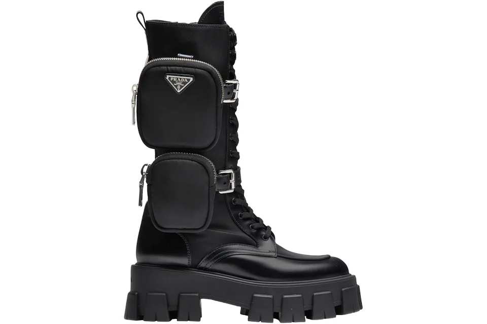 Prada Monolith 55mm Pouch Tall Boots Black Leather - 1W257M_3LJS_F0002 ...